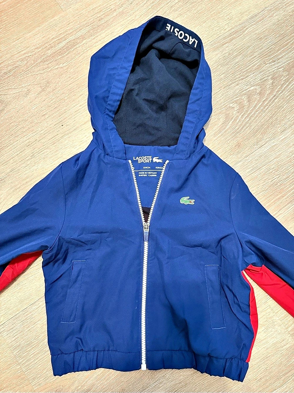 Lacoste Sport hooded jacket Color Block Hooded Jacket Size 4T